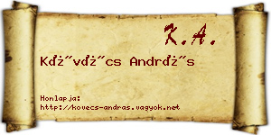Kövécs András névjegykártya